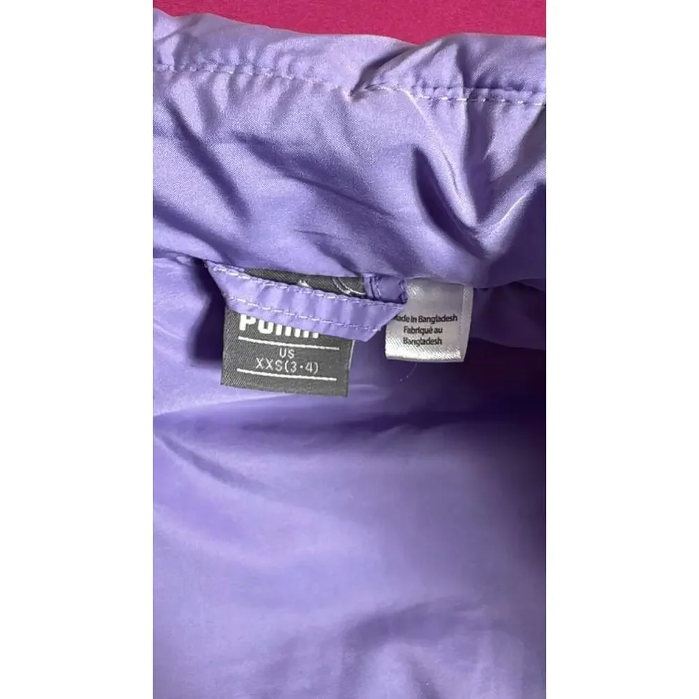 Lavender Quilted Zip‑Front Logo Outerwear Size XXS (3‑4)